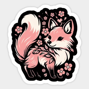 Cherry Blossom Fox - No Type Sticker